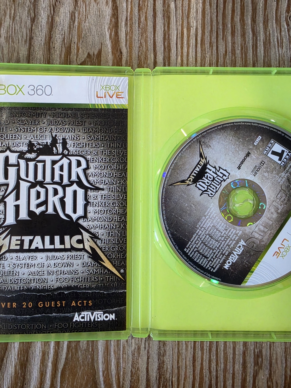 Guitar Hero: Metallica Xbox 360 Game - Neon Green Case